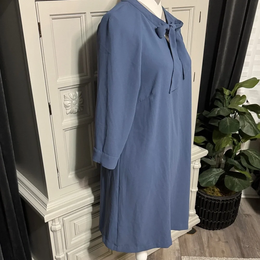 H&M Elegant Blue Women's Knee Length Dress Size 10 - Picture 3 of 10
